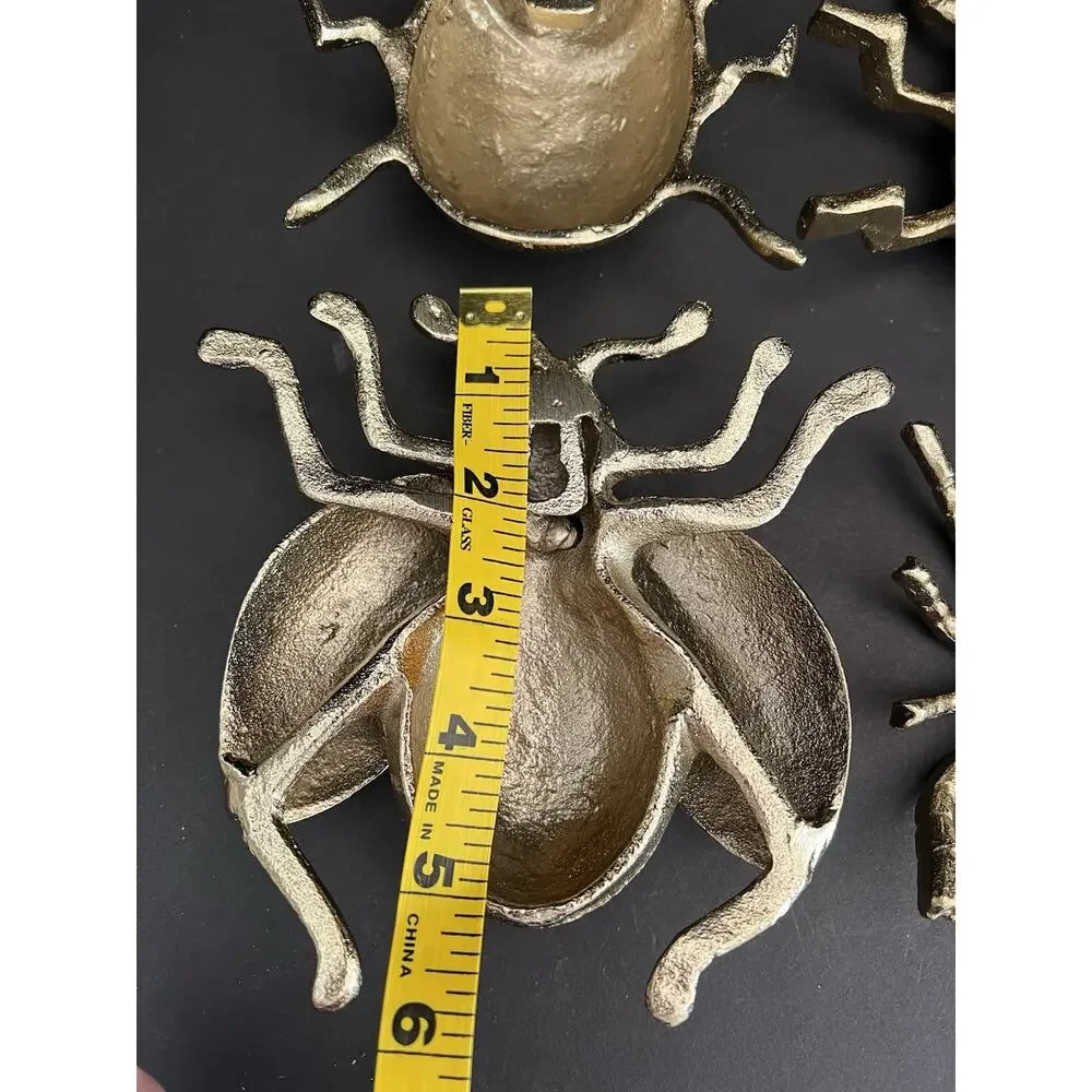 4 Metal Spider Insect Bugs Wall Figurine Hanging Halloween Fence Art Decor 4”-5”